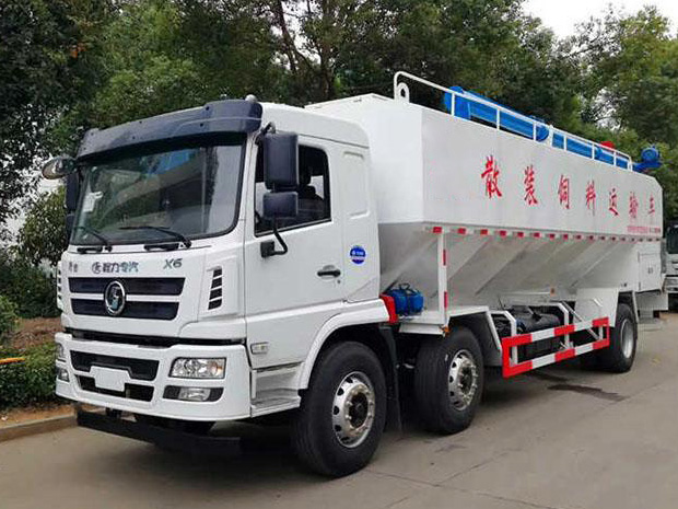 陝汽小三軸散裝飼料運輸車