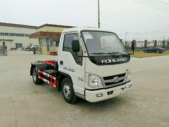 福田小卡2國六4方車廂可卸（鈎臂）式垃圾車