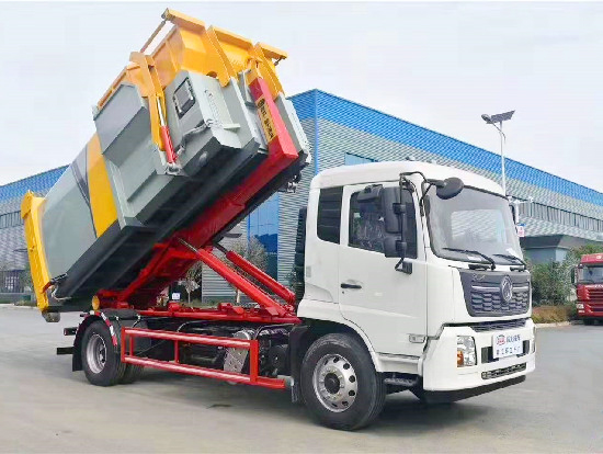 東風天錦國六10~14方車廂可卸（鈎臂）式垃圾車