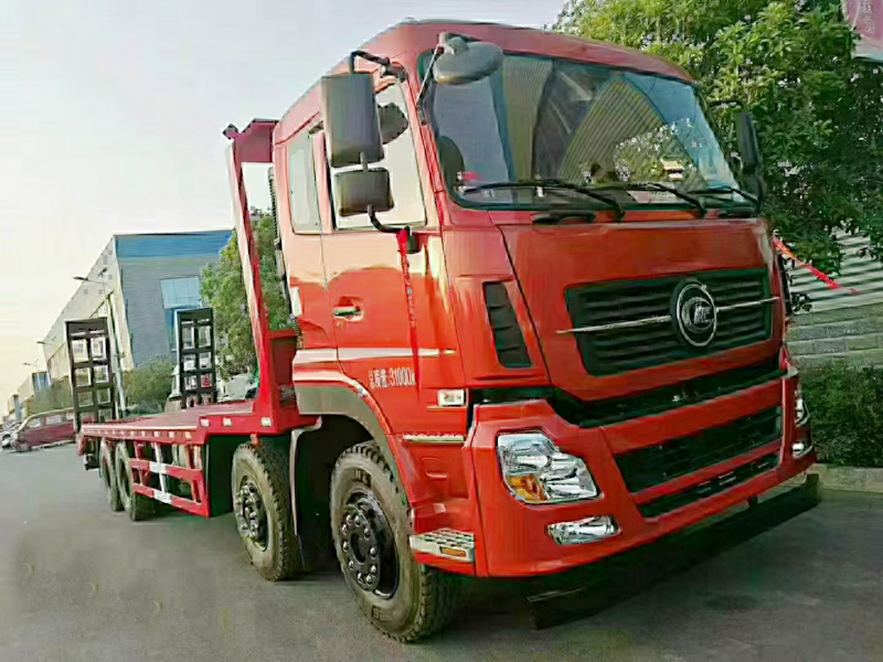 程力前四後八平闆拖車