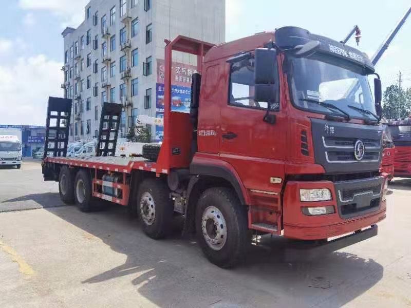 陝汽德龍前四後八平闆運輸車